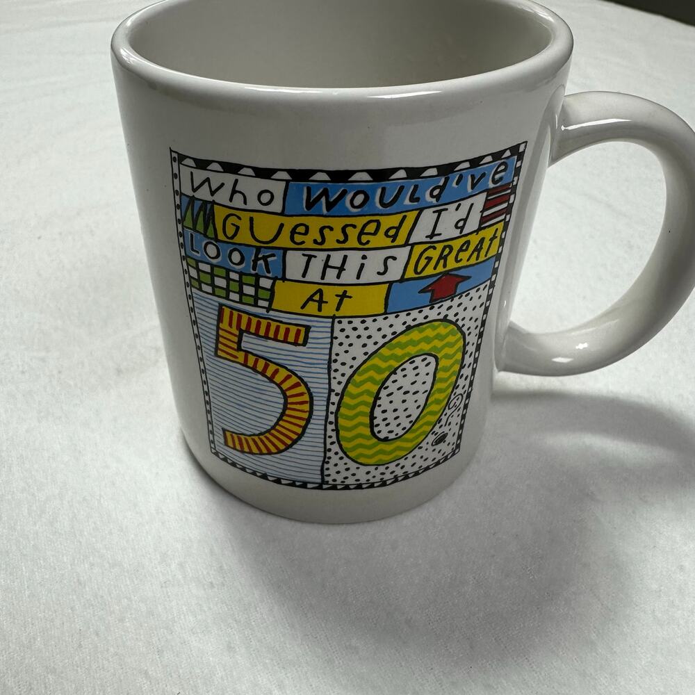 Vintage SHOEBOX 'Looking Good at 50' Coffee Mug